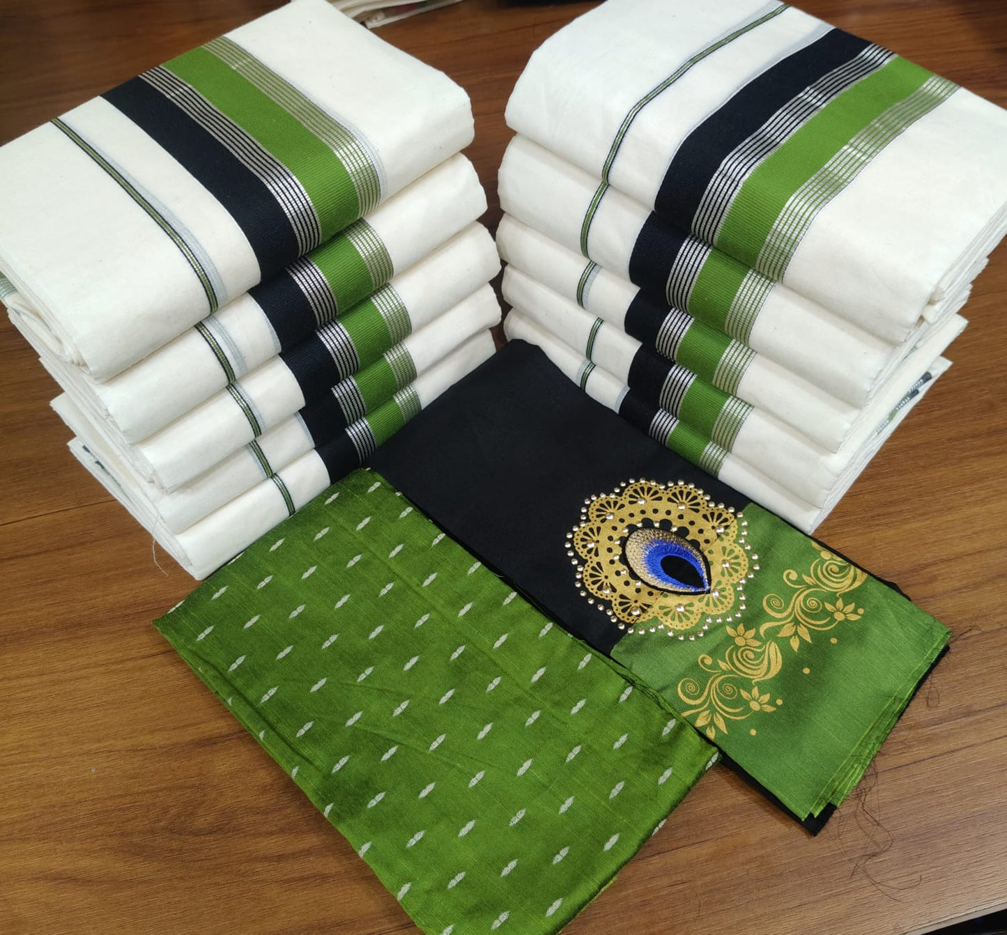 Sett mund single / uniform Green