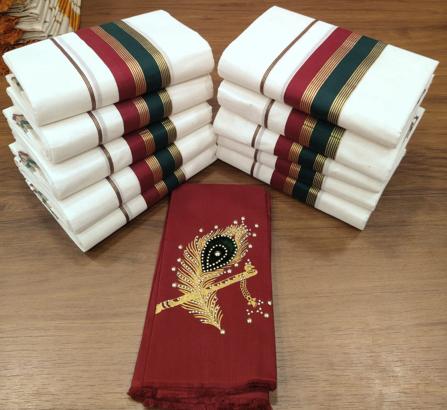 Sett mund single / uniform Maroon