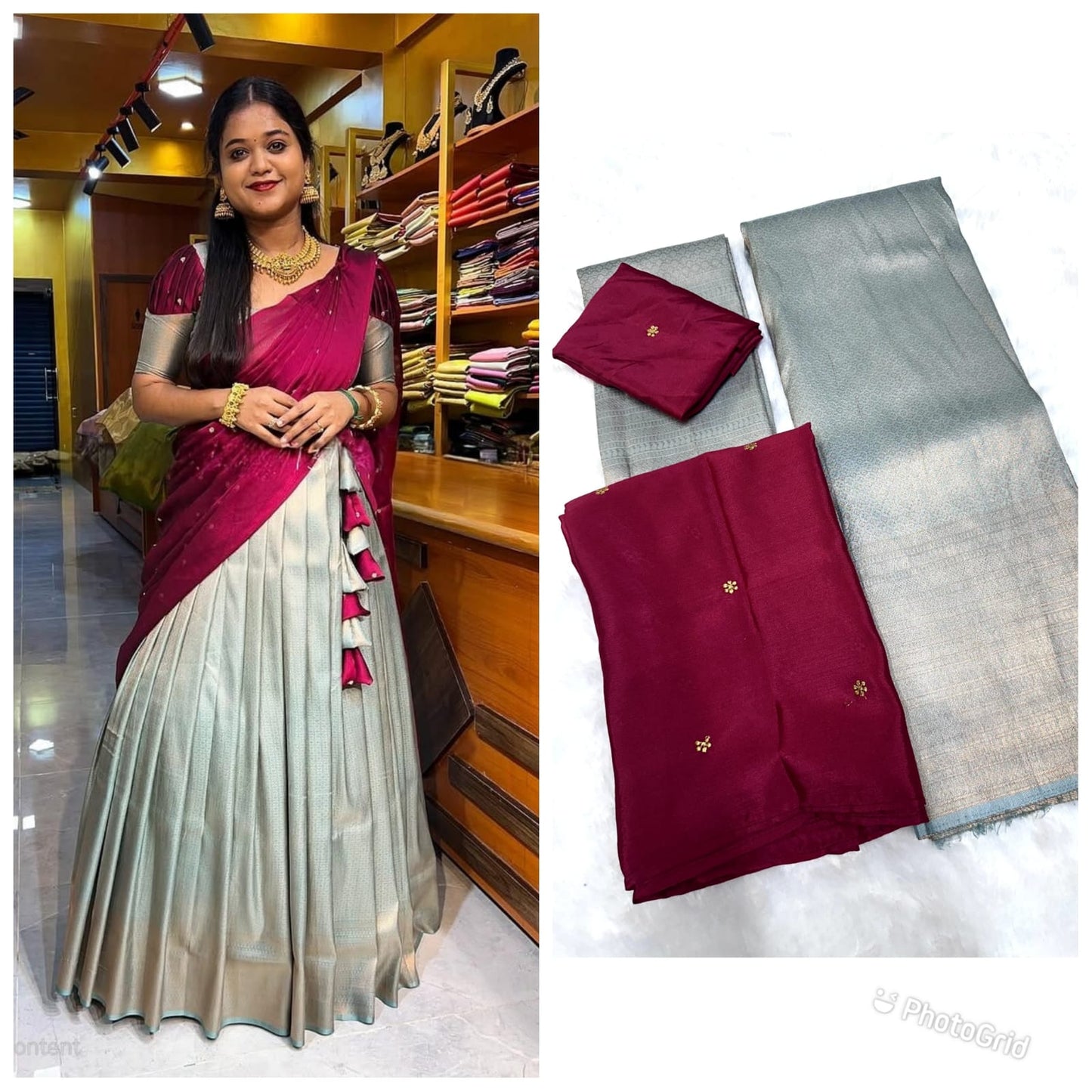 Half saree unstitched
