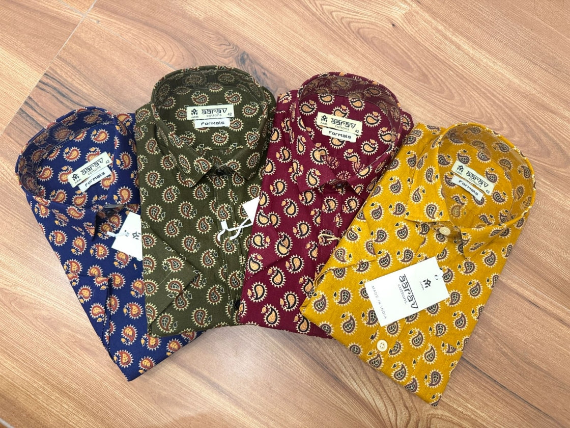Mens Ajrakh shirt