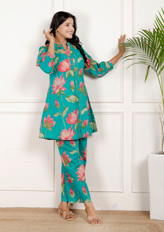 COTTON PRINTED CO- ORD SET