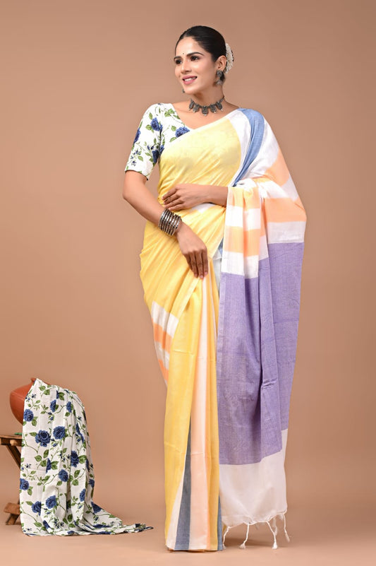 Pure Khadi Cotton Saree