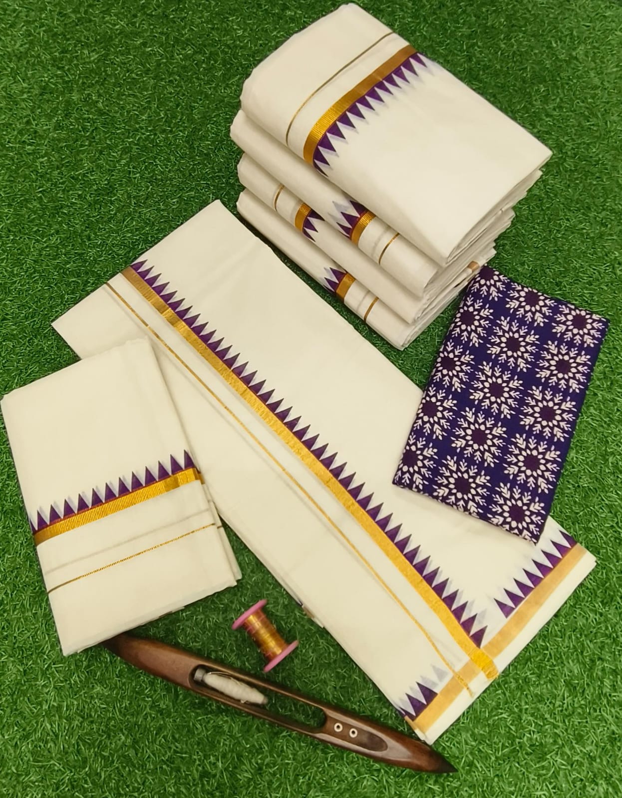Temple design Settu mund with blouse piece