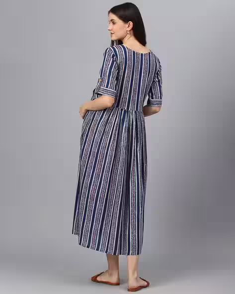 Striped V-Neck Maternity wear