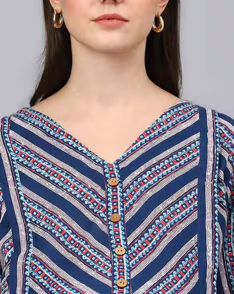Striped V-Neck Maternity wear