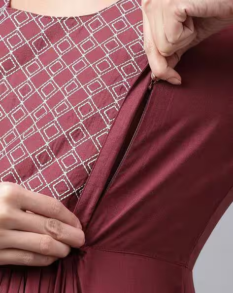 Embroidery Maternity Dress cotton