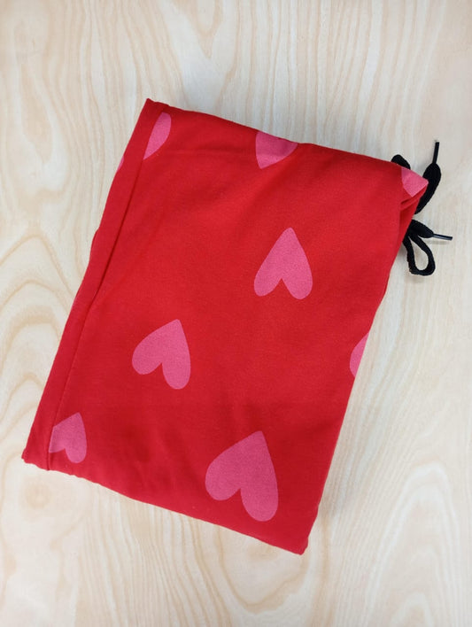 Womens's Night pant red hearts