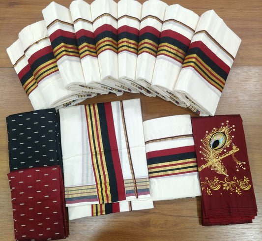 Sett mund single / uniform Maroon