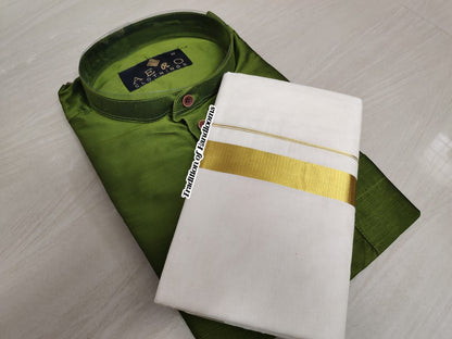 Silk Kurta mund combo