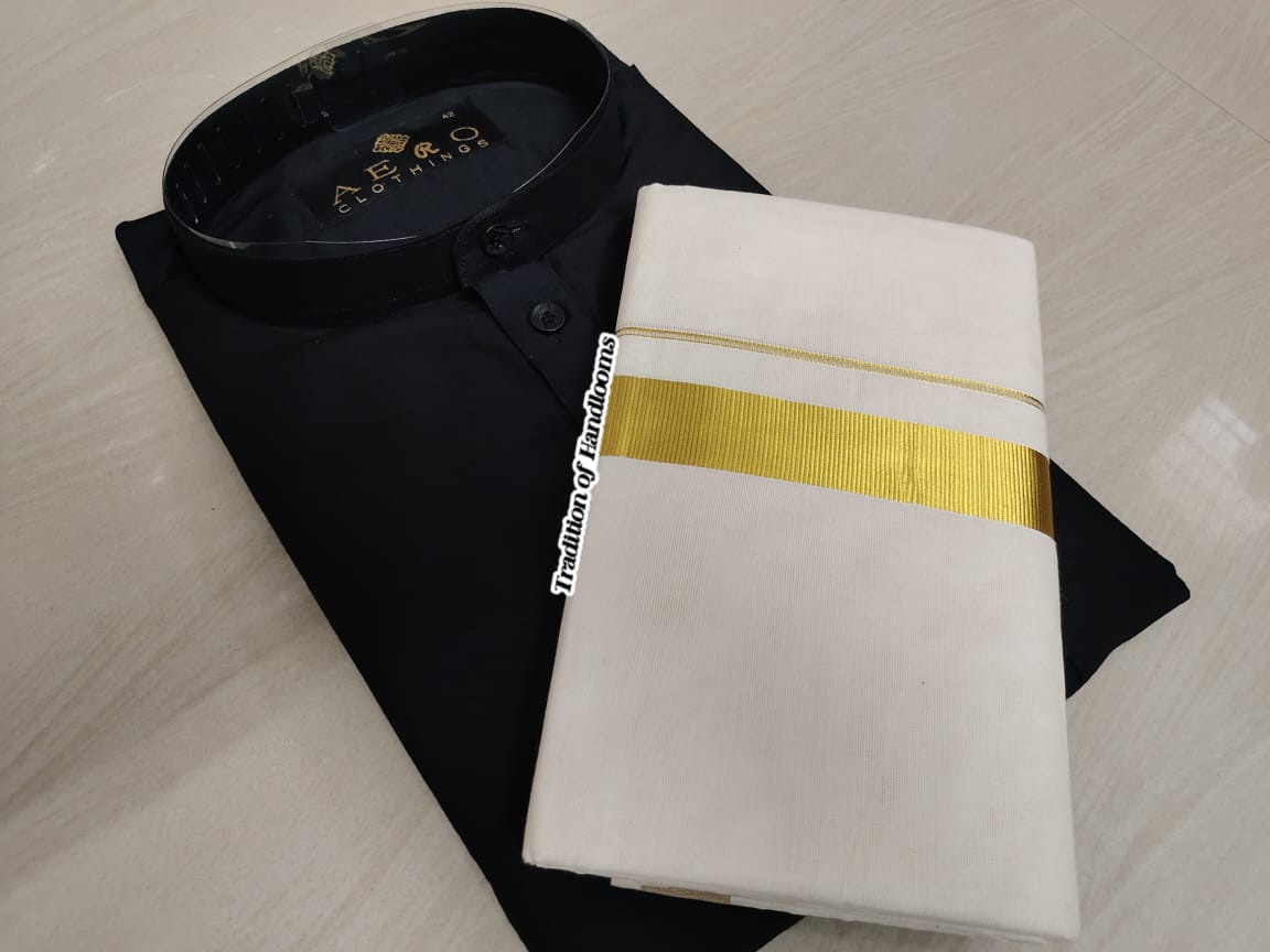 Silk Kurta mund combo