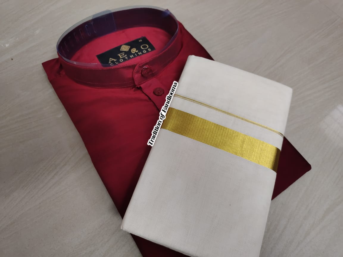 Silk Kurta mund combo