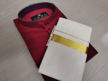 Silk Kurta mund combo