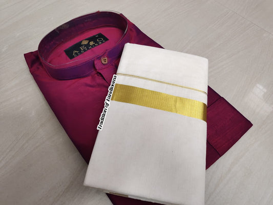 Silk Kurta mund combo