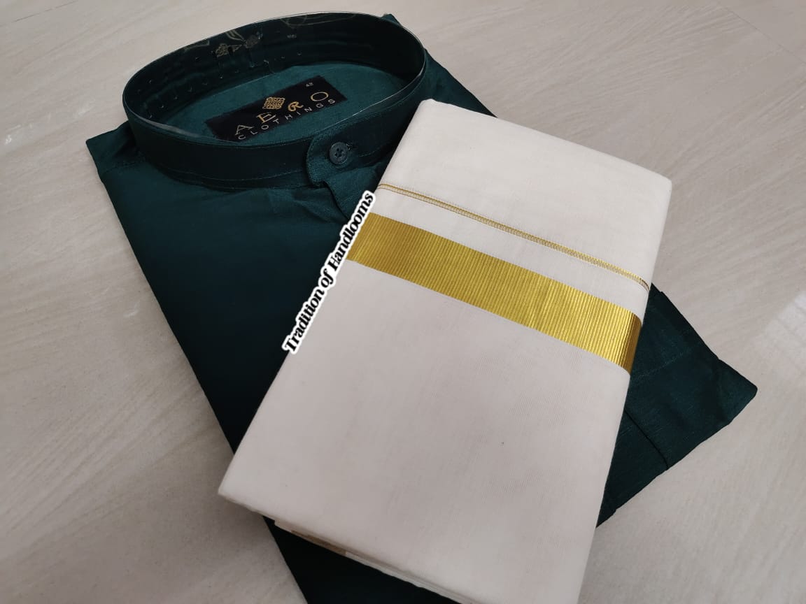 Silk Kurta mund combo