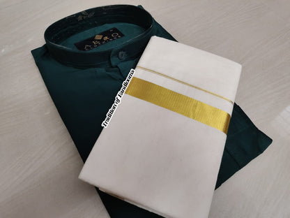 Silk Kurta mund combo
