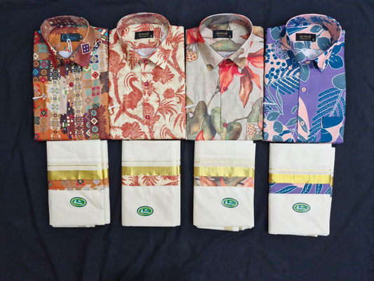 Mens printed Shirt mund combo
