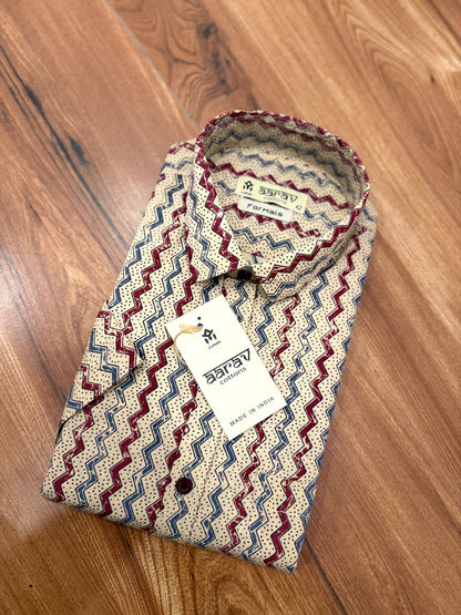 Mens Ajrakh Shirt