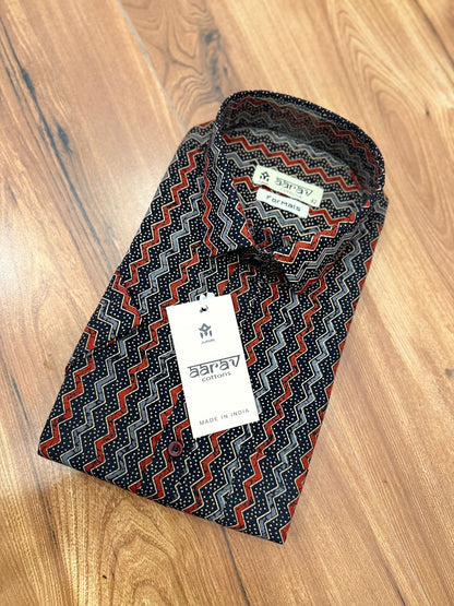 Mens Ajrakh Shirt