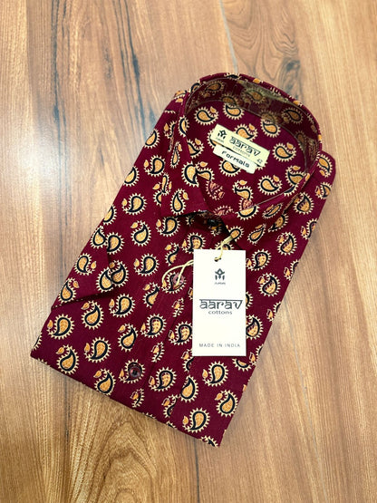 Mens Ajrakh shirt