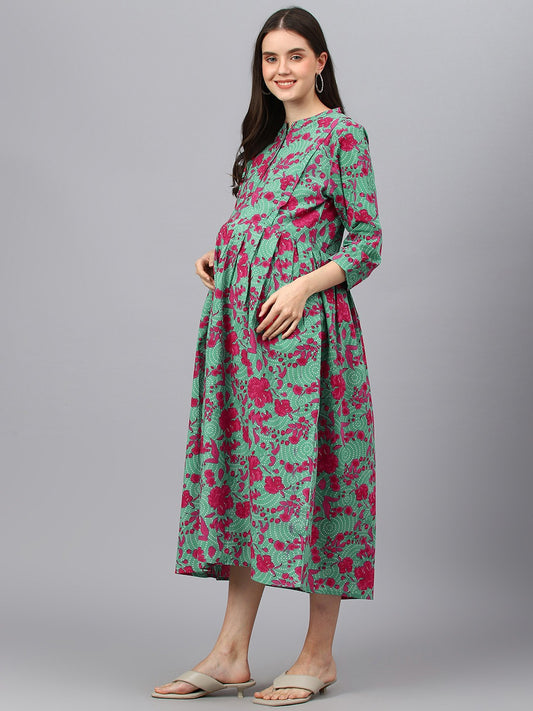 Floral Print Maternity Dress