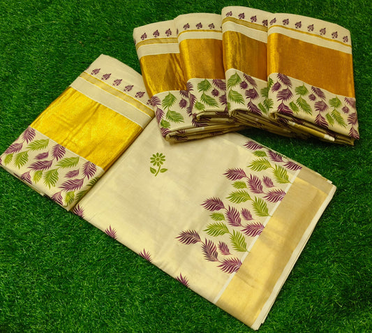 Tissue settu saree