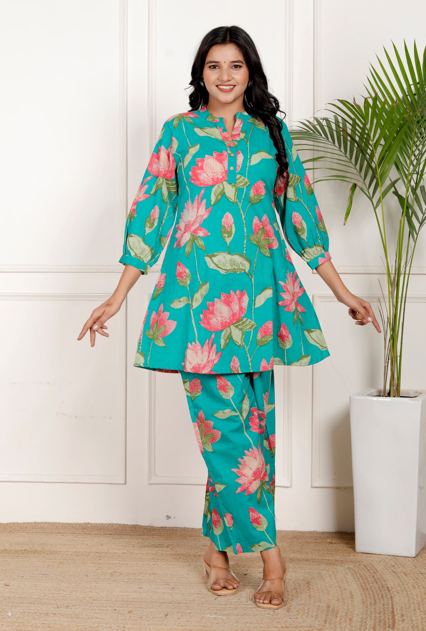 COTTON PRINTED CO- ORD SET