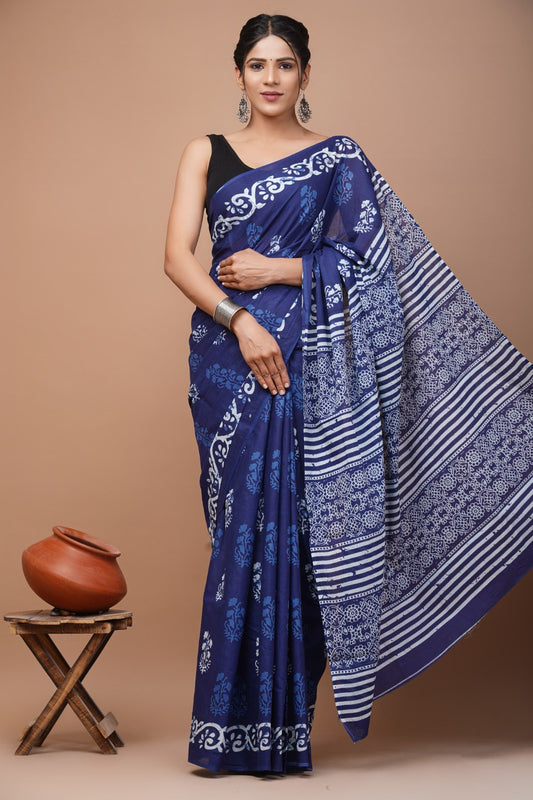 Pure Cotton Mulmul Saree