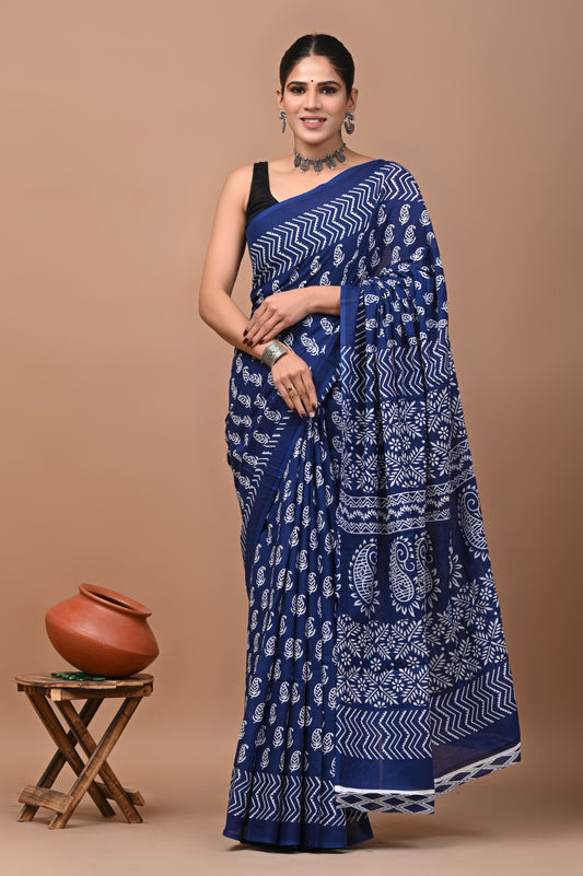 Cotton Mulmul saree