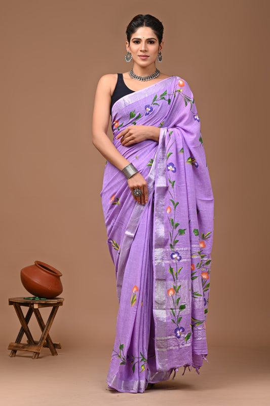 Linen saree