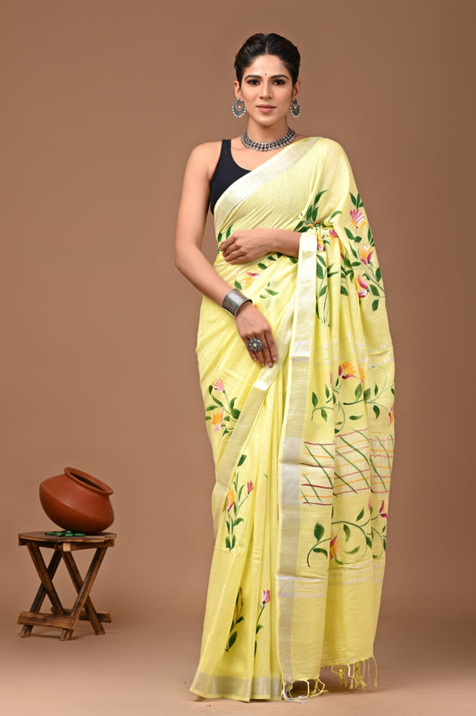 Linen saree