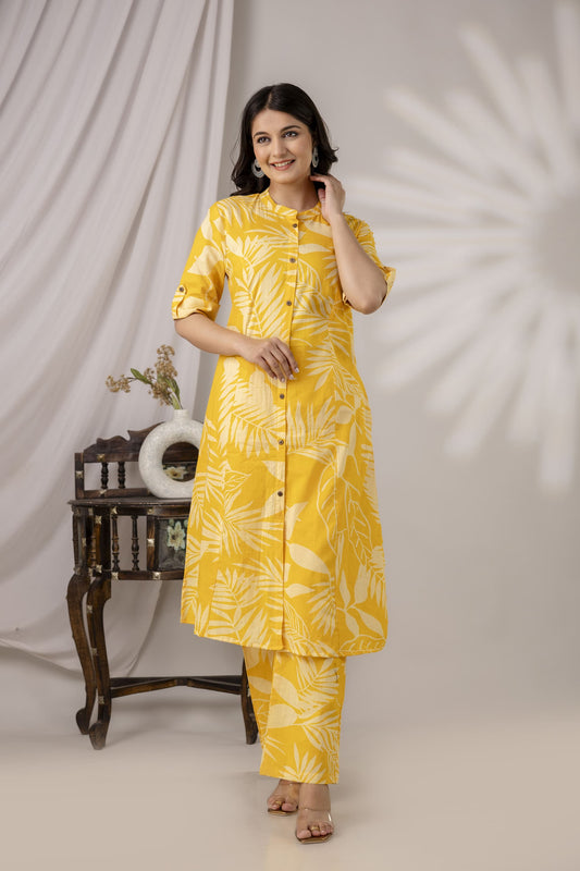 Printed cotton Co-Ord set Maternity