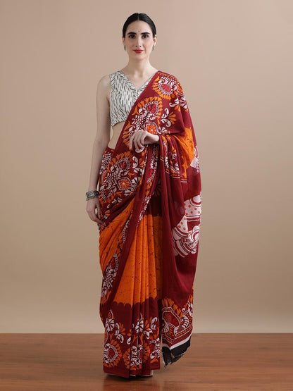 Pure Cotton Mulmul Saree
