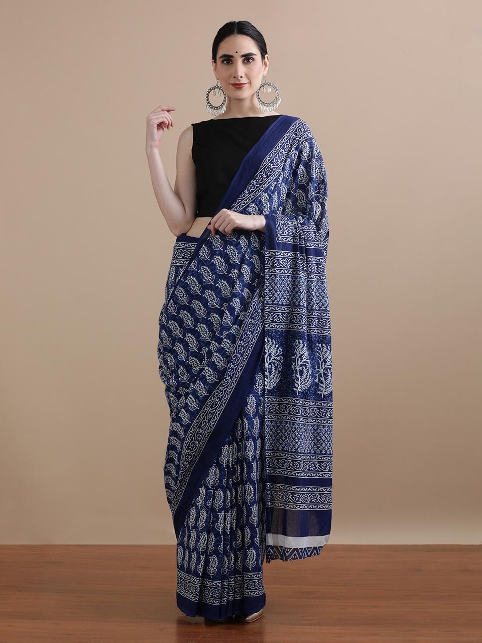 Pure Cotton Mulmul Saree