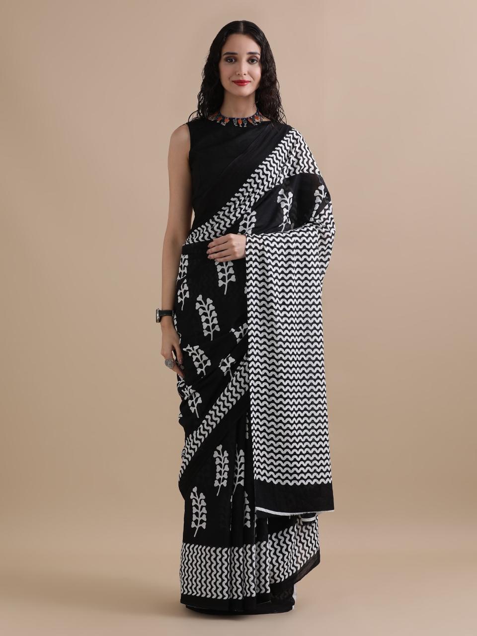 Pure Cotton Mulmul Saree