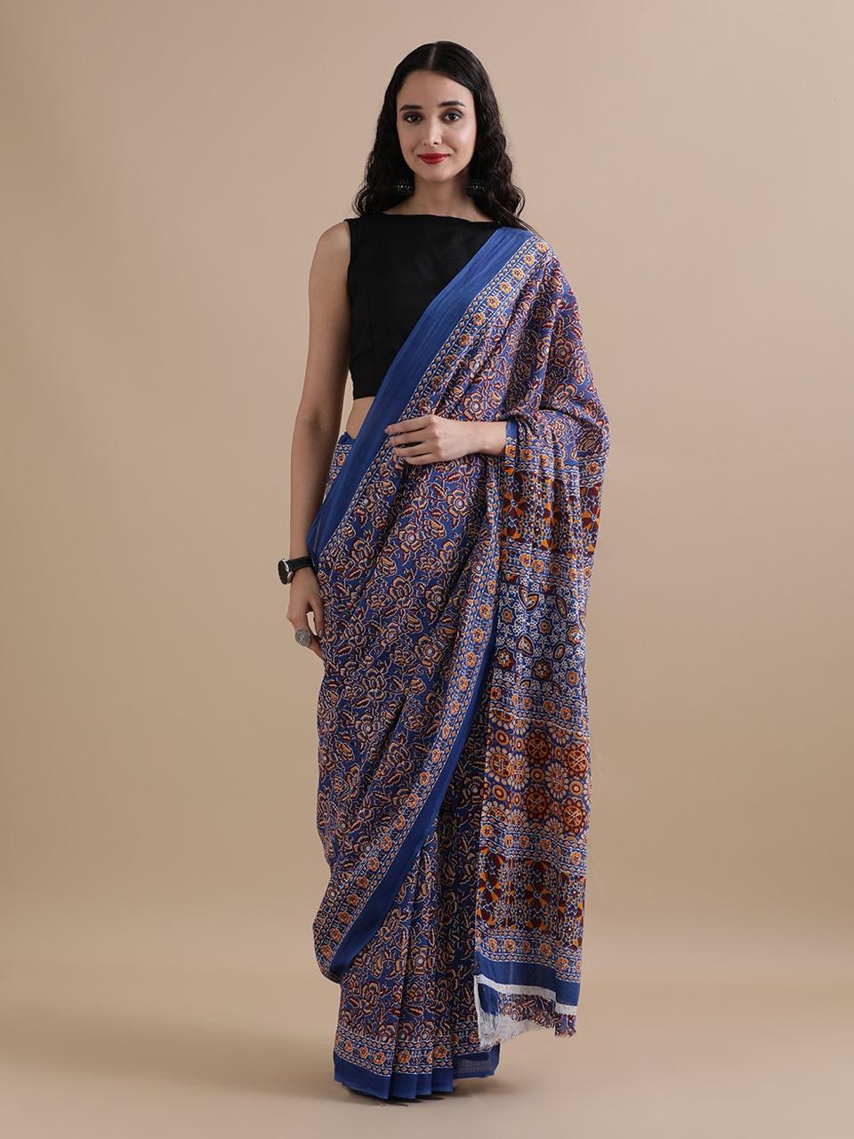 Pure Cotton Mulmul Saree
