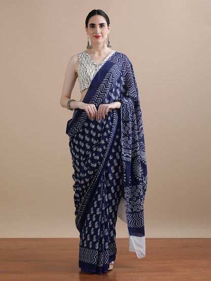 Pure Cotton Mulmul Saree