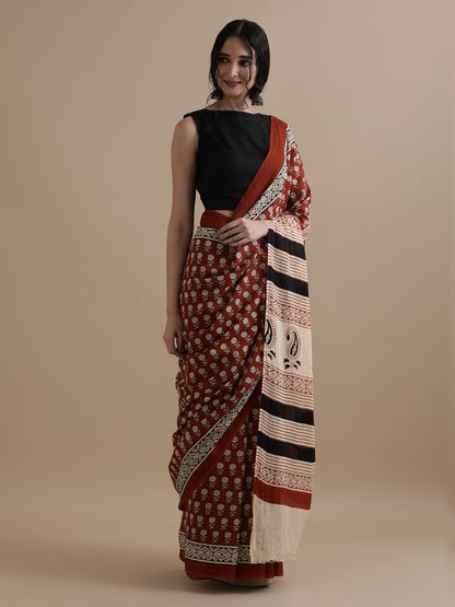 Pure Cotton Mulmul Saree