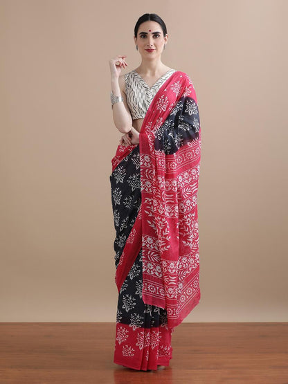 Pure Cotton Mulmul Saree
