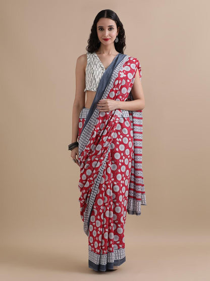 Pure Cotton Mulmul Saree