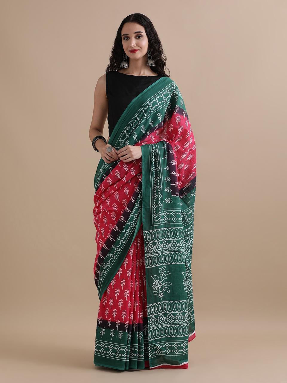 Pure Cotton Mulmul Saree