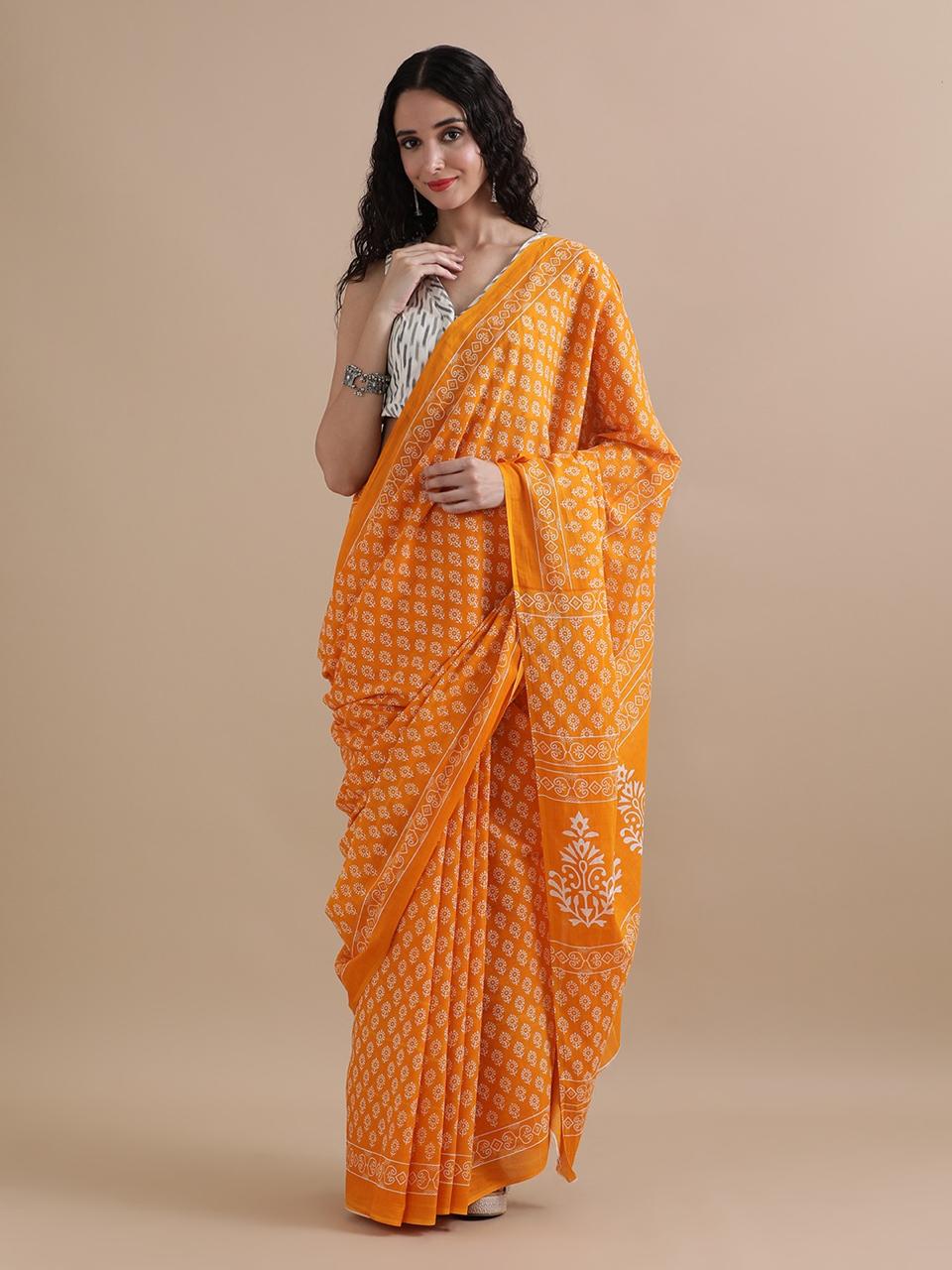 Pure Cotton Mulmul Saree