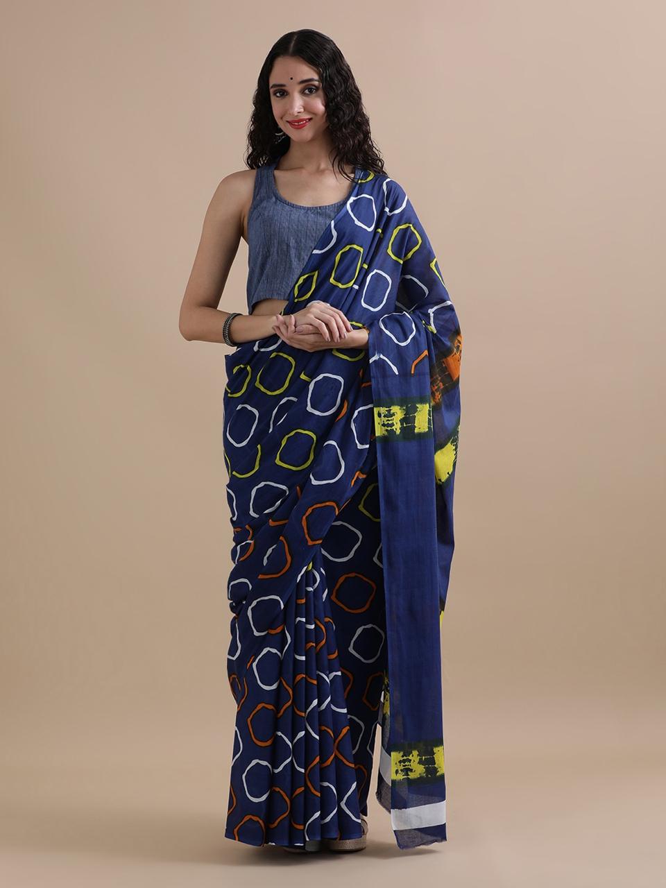 Pure Cotton Mulmul Saree