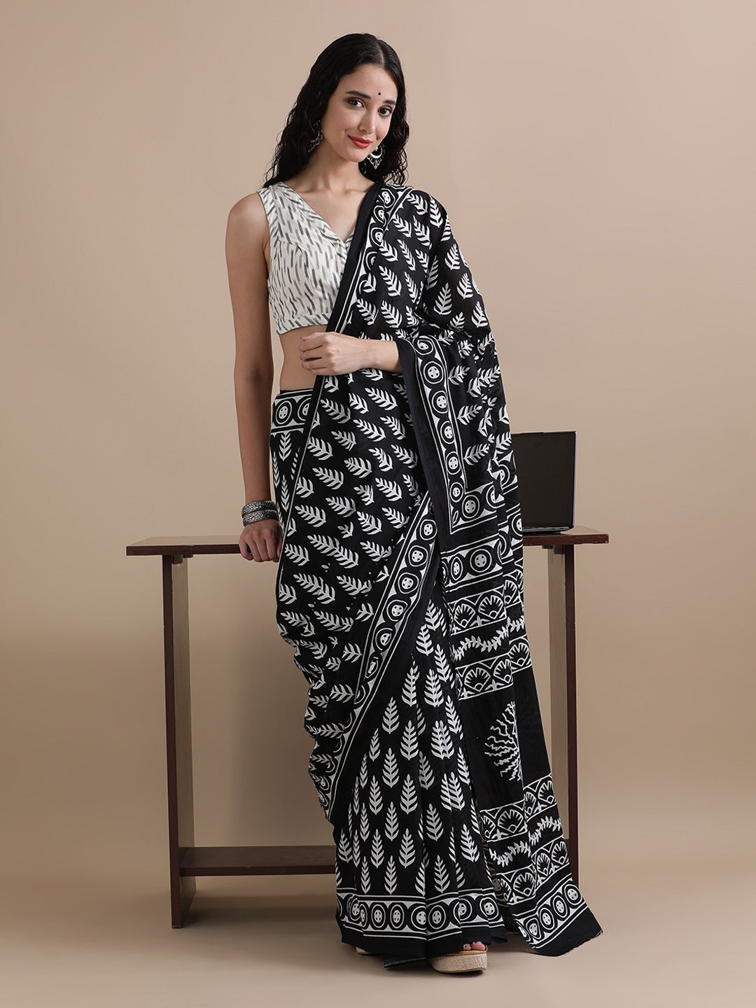 Pure Cotton Mulmul Saree