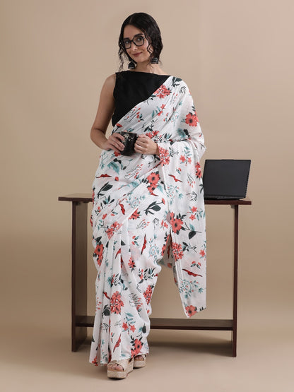 Pure Cotton Mulmul Saree