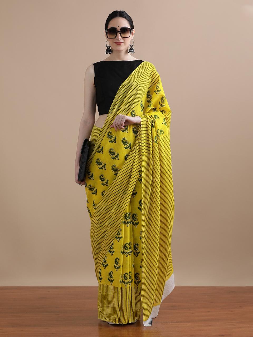 Pure Cotton Mulmul Saree