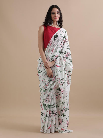Pure Cotton Mulmul Saree