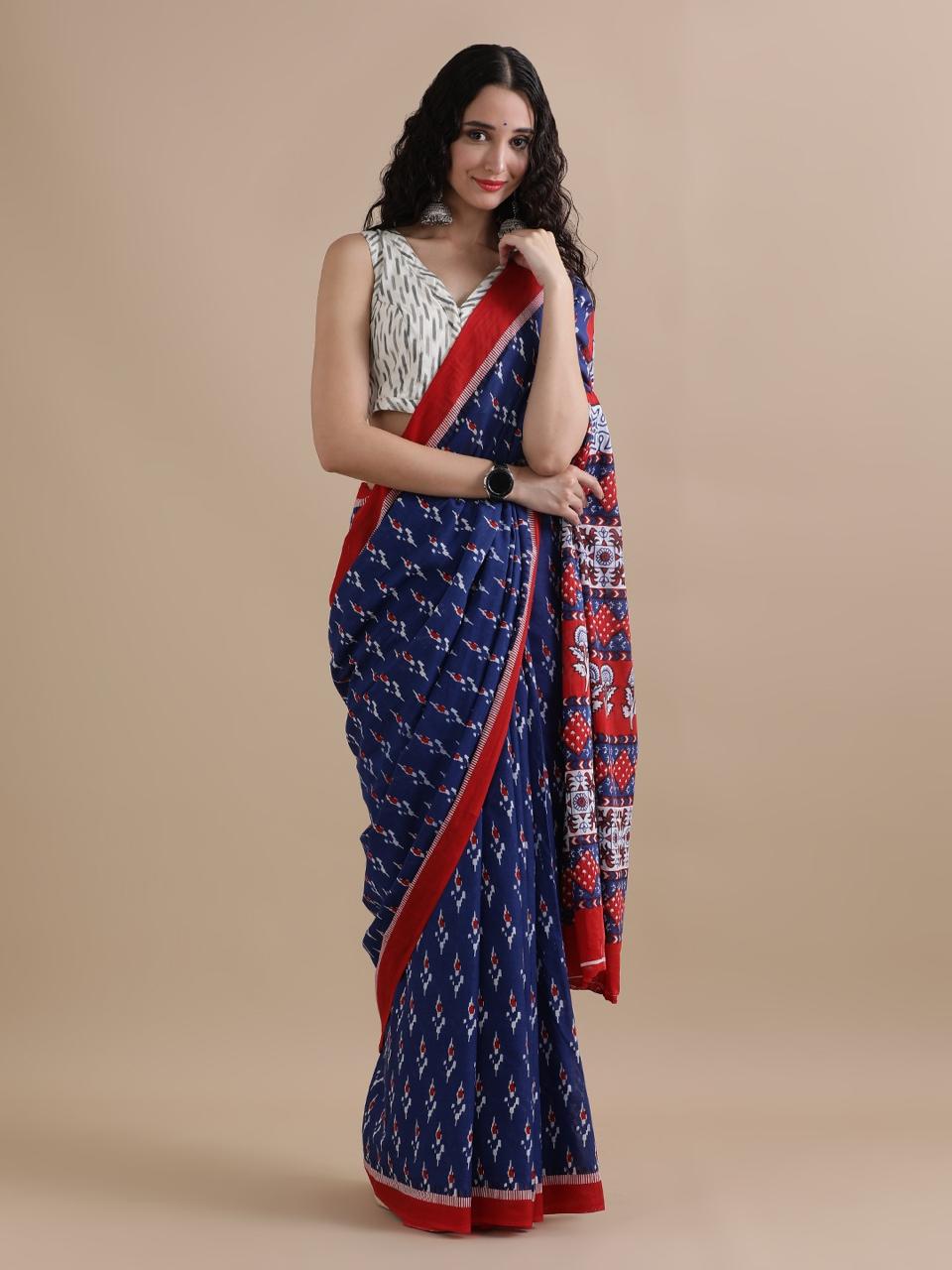 Pure Cotton Mulmul Saree