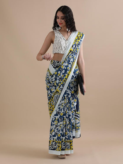 Pure Cotton Mulmul Saree