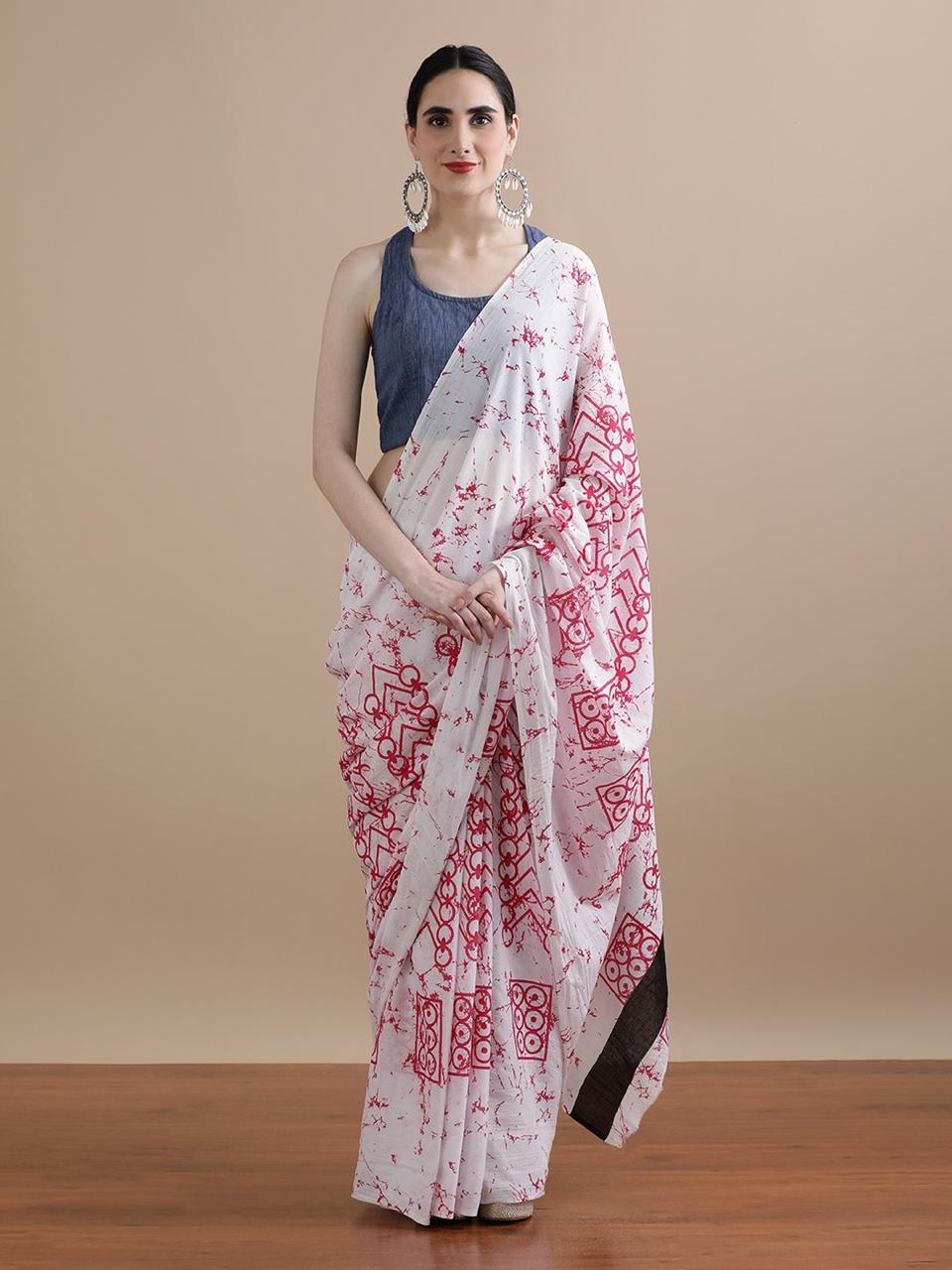 Pure Cotton Mulmul Saree