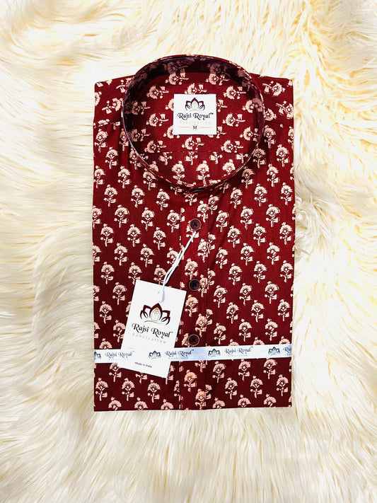 Short kurta cotton printed